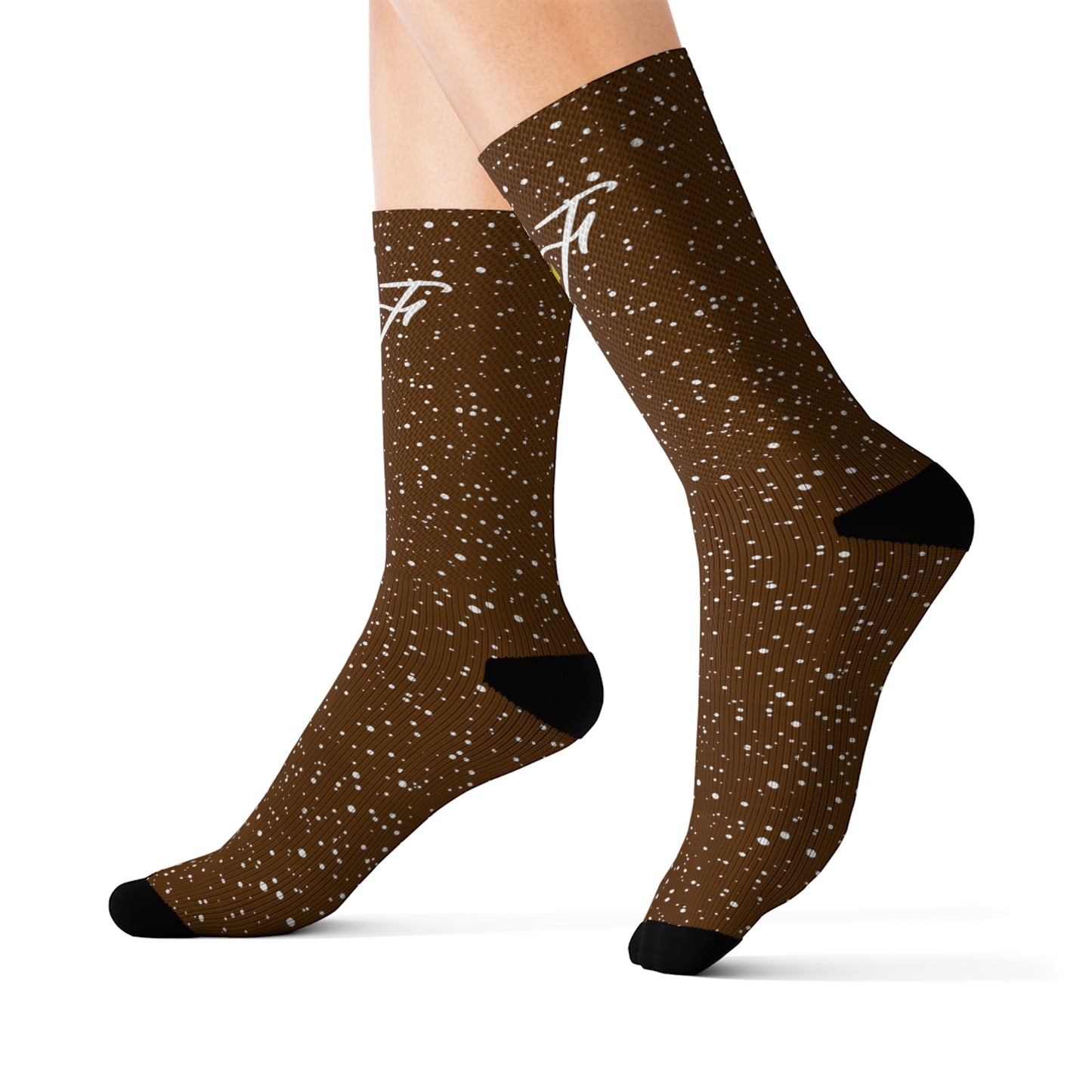 Brown “HF” Socks