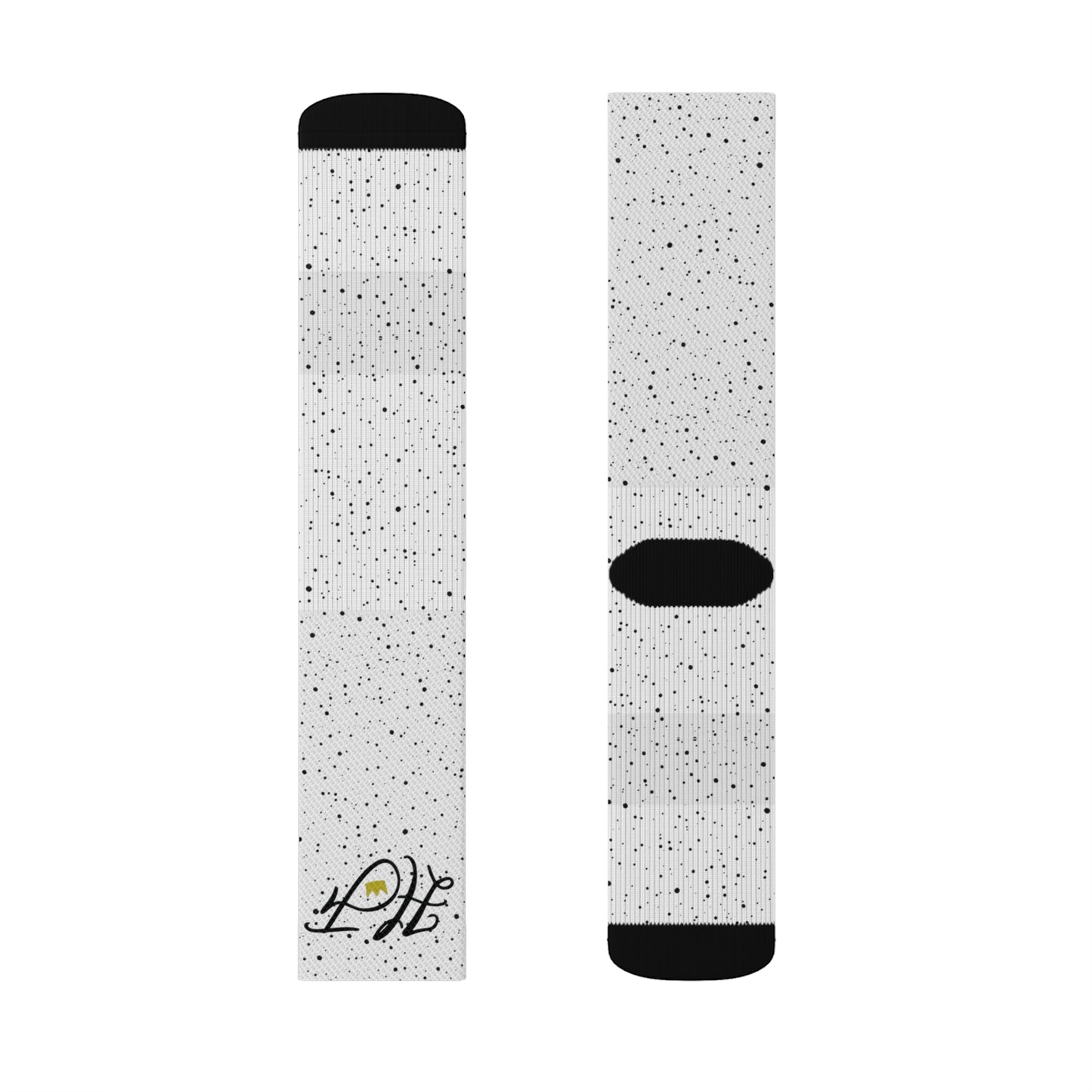 White “HF” Socks