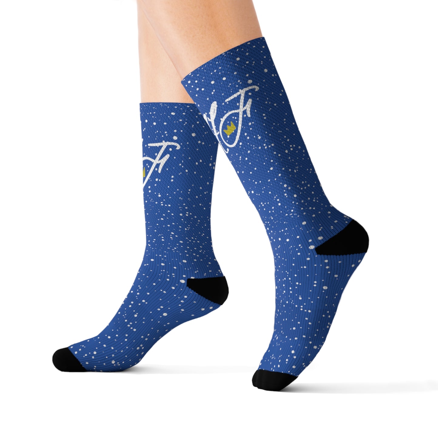 Blue “HF” Socks