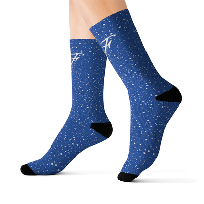 Blue “HF” Socks