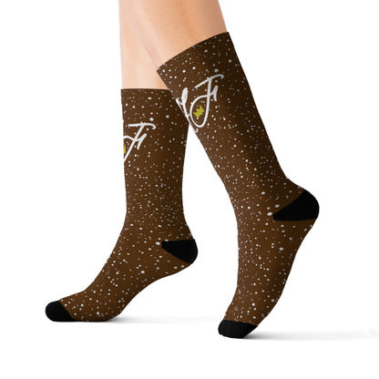 Brown “HF” Socks