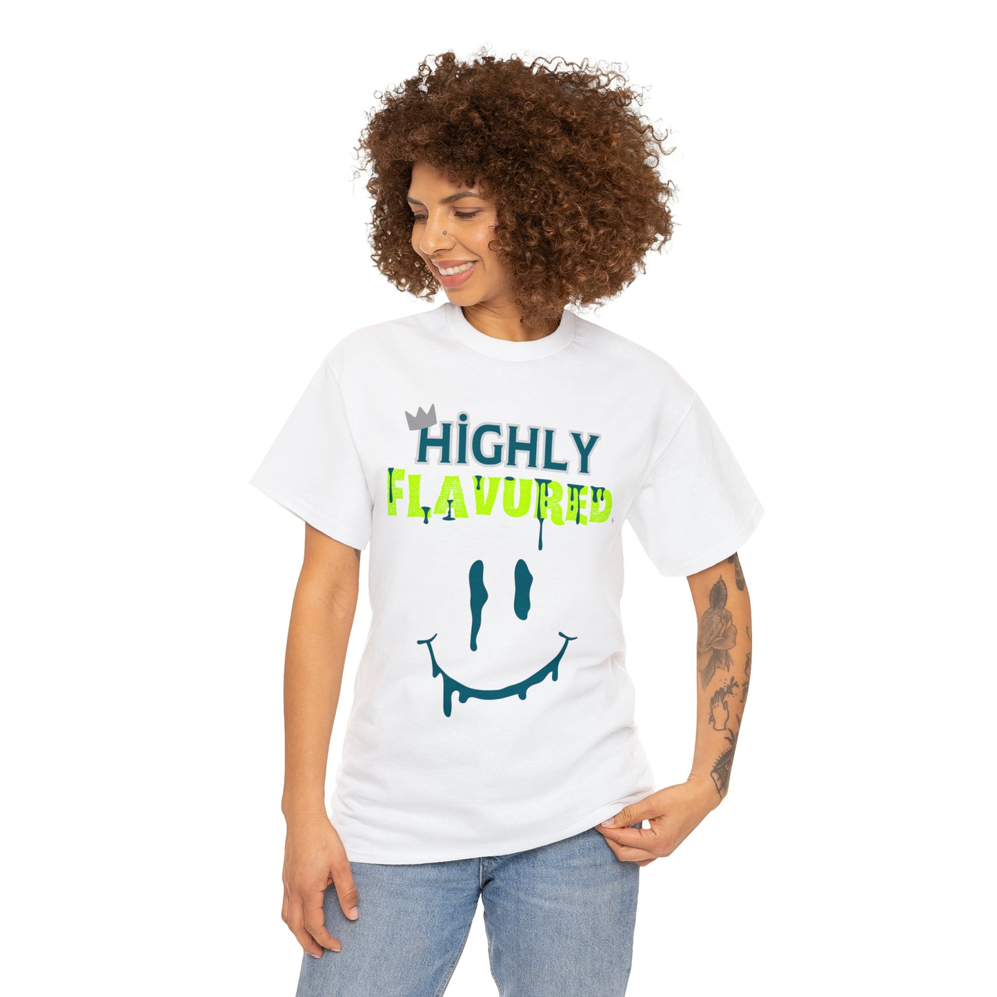 "Smighly" TEAL/NEON GREEN Tee