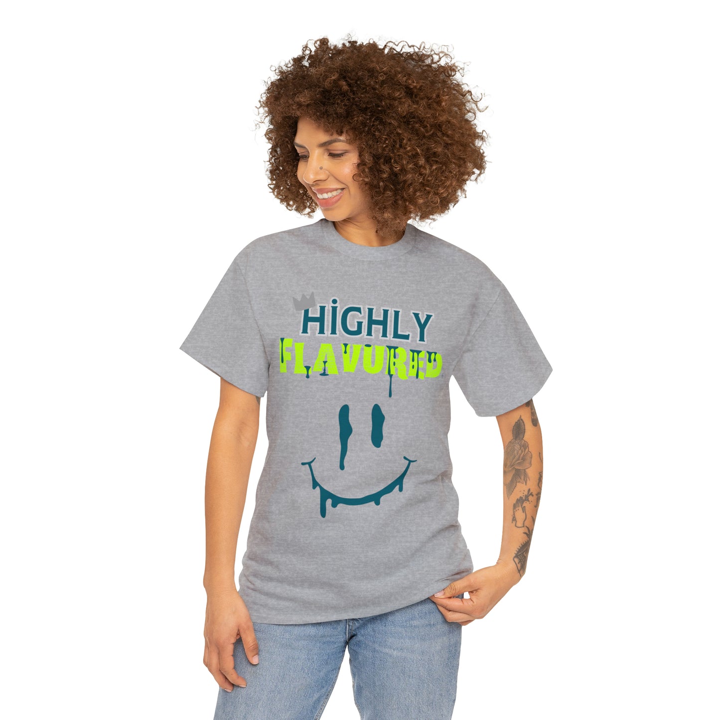 "Smighly" TEAL/NEON GREEN Tee