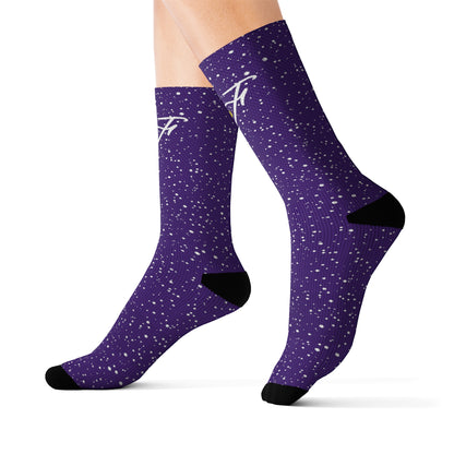 Purple “HF” Socks