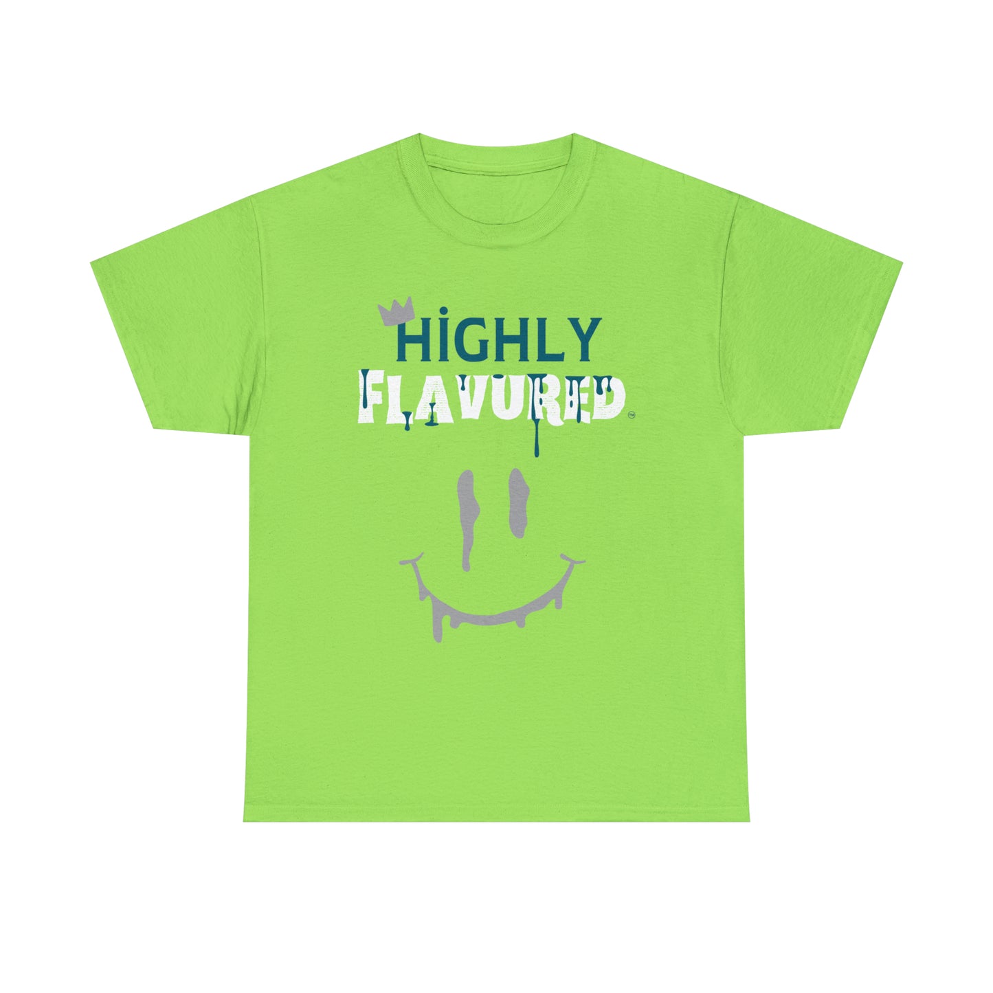 "Smighly" NEON GREEN/TEAL tee