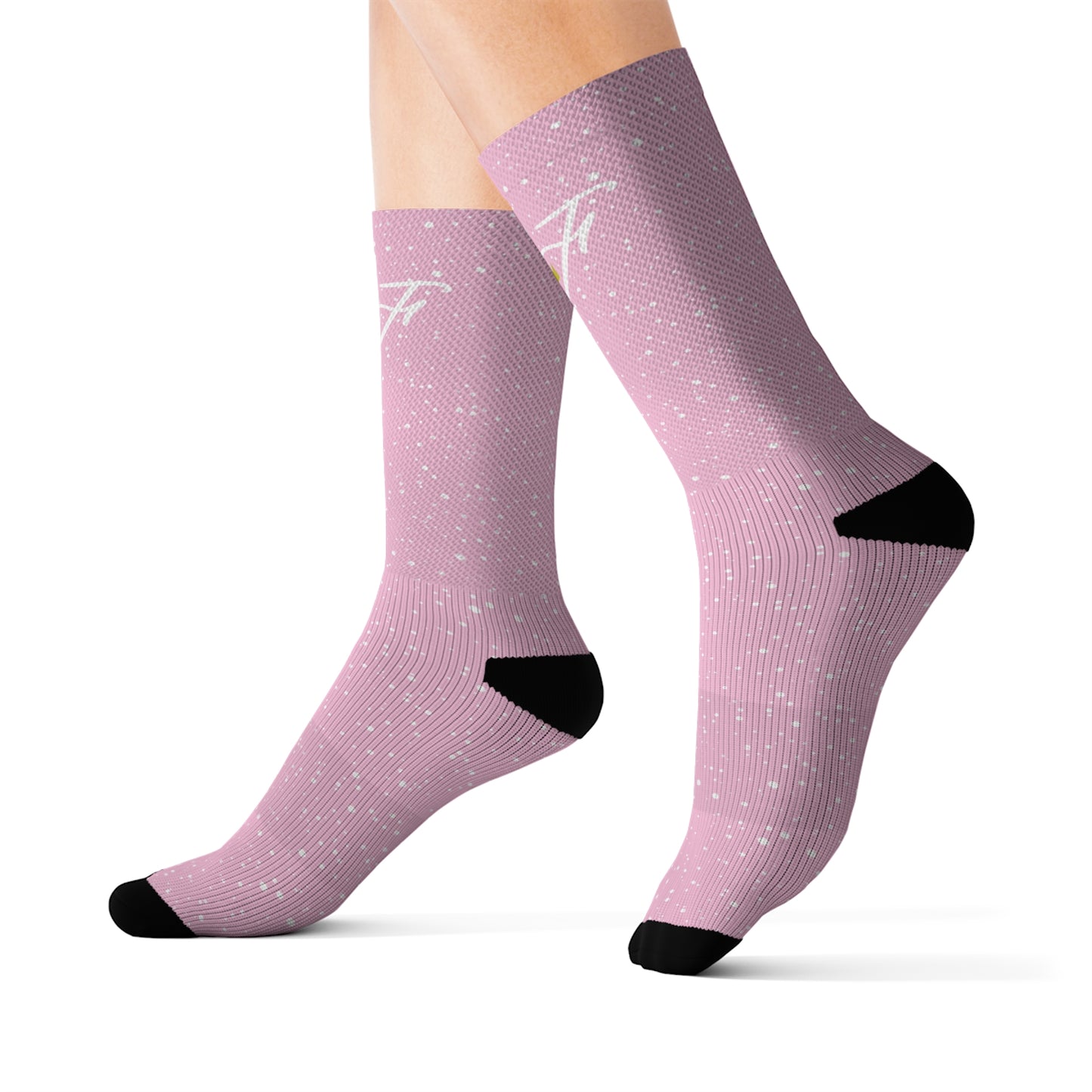 Pink “HF” Socks