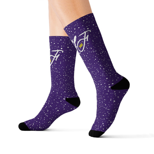 Purple “HF” Socks