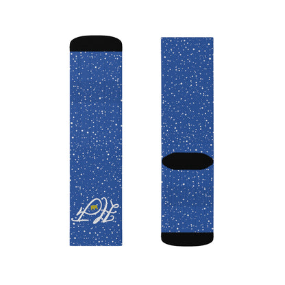 Blue “HF” Socks