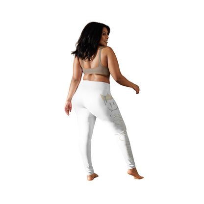 White “HF” Jordan 3 Craft Ivory Yoga Leggings