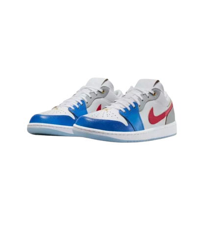 “Savory” Jordan 1 low WHT/RED/BLUE Tee Slim