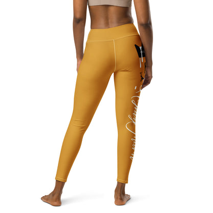 “HF” YELLOW Jordan 6 Yellow Ochre Yoga Leggings