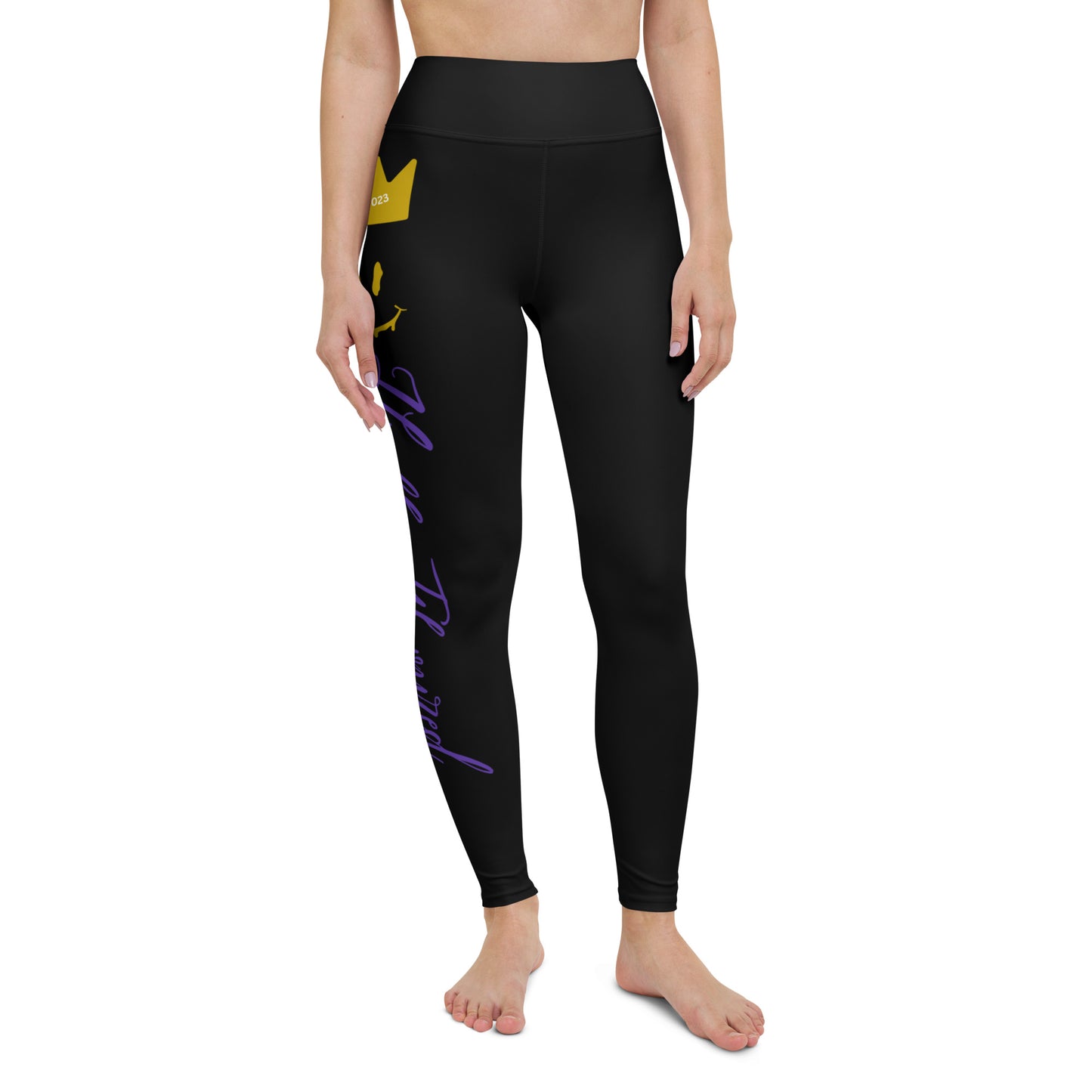 “HF” Black/Purple Jordan 12 Yoga Leggings