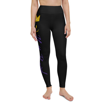 “HF” Black/Purple Jordan 12 Yoga Leggings