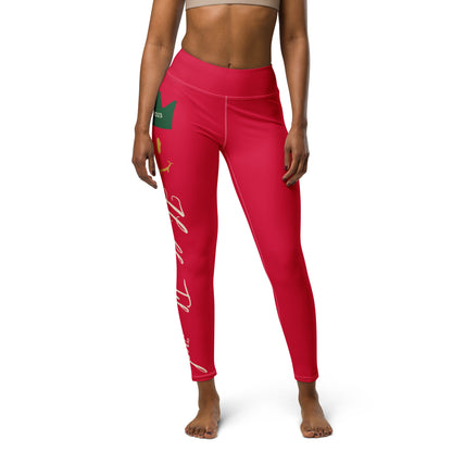 RED/GREEN/GOLD “HF” Yoga Leggings