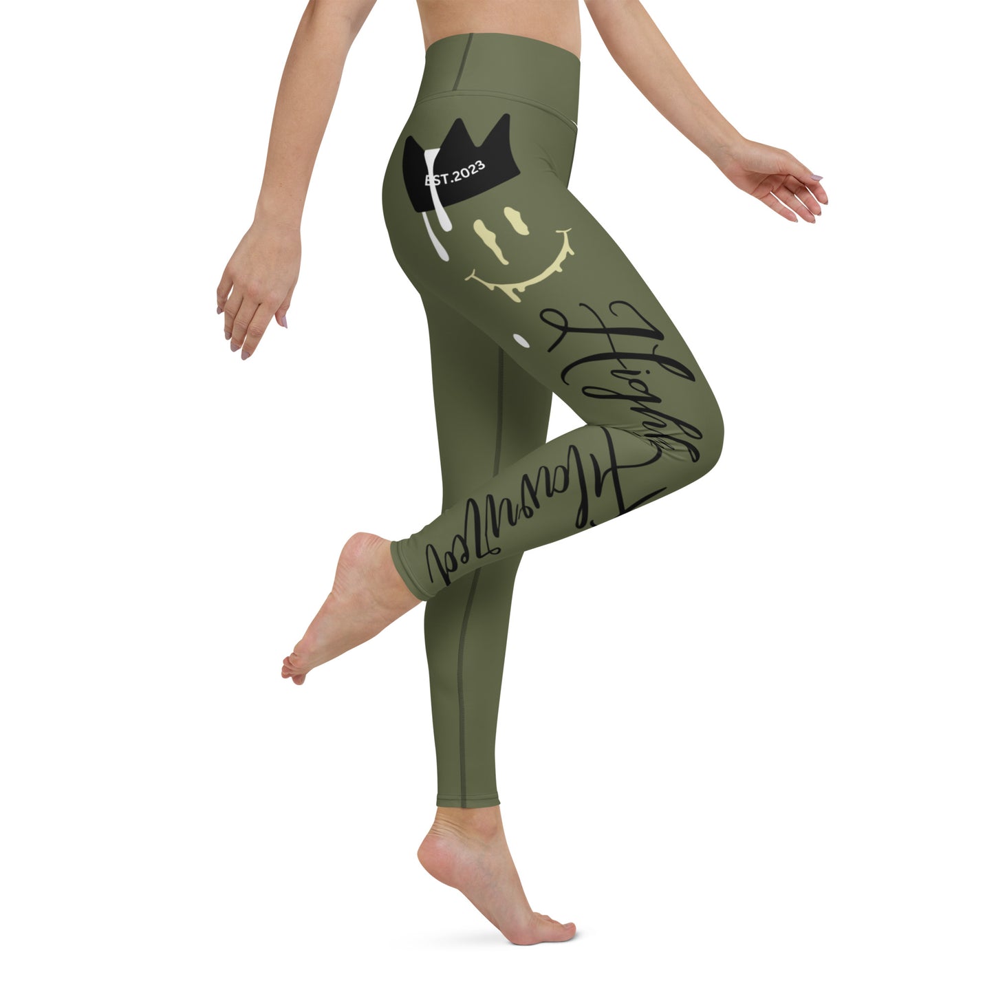 “HF” OLIVE Jordan 4 Craft Yoga Leggings