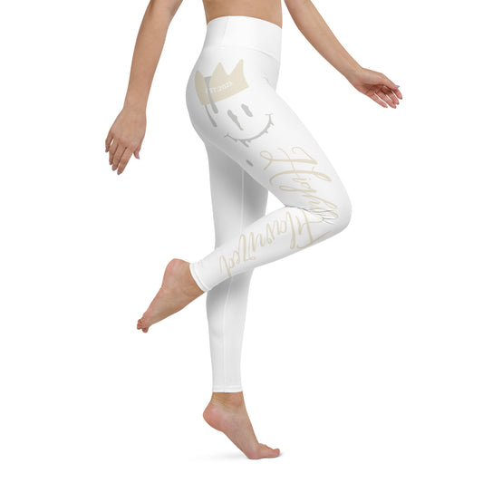 White “HF” Jordan 3 Craft Ivory Yoga Leggings