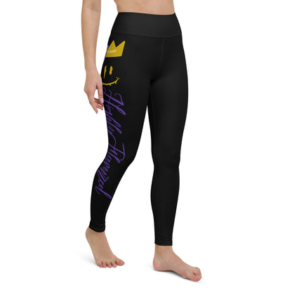 “HF” Black/Purple Jordan 12 Yoga Leggings