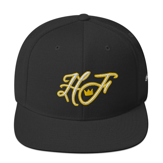 WHT/YELLOW "HF" Emblem Snapback Hat