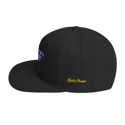 “HF” Black/Purple Snapback Hat