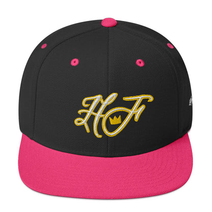 WHT/YELLOW "HF" Emblem Snapback Hat