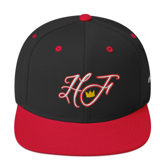 WHT/RED "HF" Emblem Snapback Hat