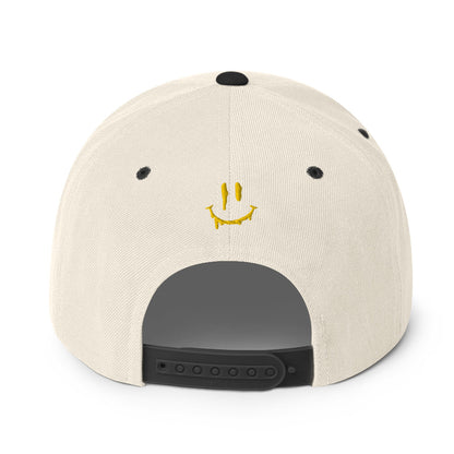 WHT/YELLOW "HF" Emblem Snapback Hat