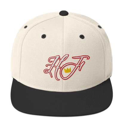 WHT/RED "HF" Emblem Snapback Hat