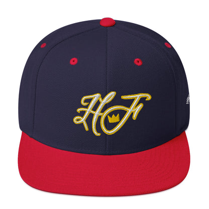 WHT/YELLOW "HF" Emblem Snapback Hat