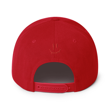 WHT/RED "HF" Emblem Snapback Hat